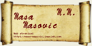 Maša Mašović vizit kartica